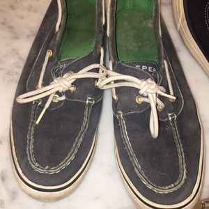 Navy sperry top siders